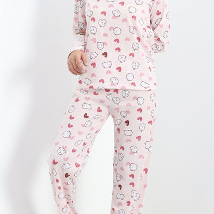 Alt Üst Aynı Rotasyon Pijama Takımı Tozpembe - 788.1287.