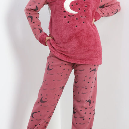 Battal Polar Pijama Takımı Fuşya - 19199.1048.