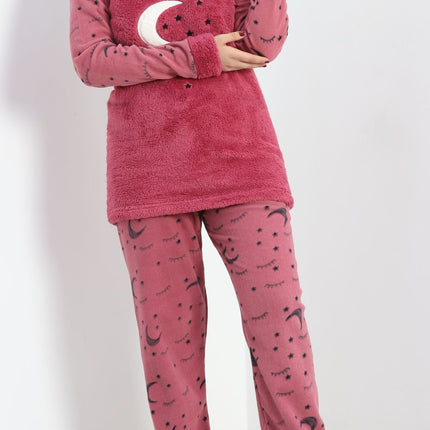 Battal Polar Pijama Takımı Fuşya - 19199.1048.