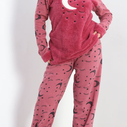 Battal Polar Pijama Takımı Açıkmor - 19199.1048.