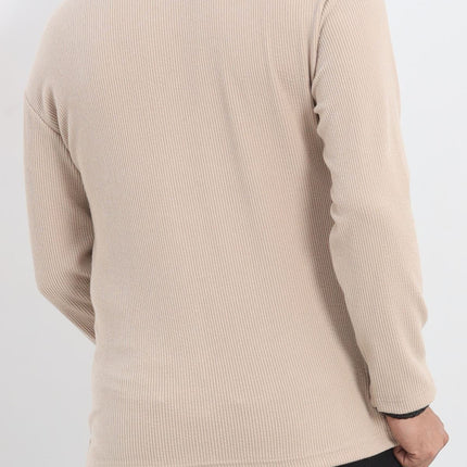 Polo Yaka Uzun Kol Erkek Sweatshirt Taş - 20127.1874.