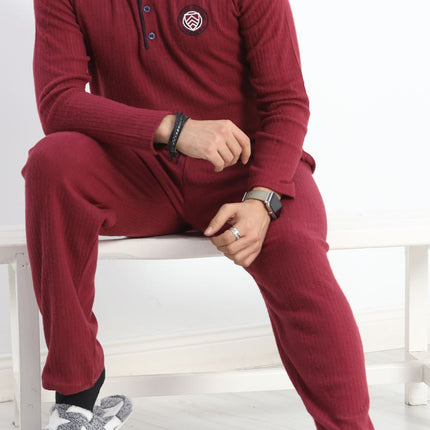 Erkek Pijama Takımı Bordo - 20207.1048.