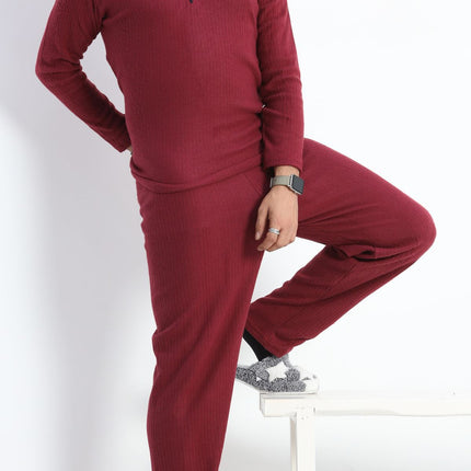 Erkek Pijama Takımı Bordo - 20207.1048.