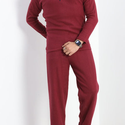 Erkek Pijama Takımı Bordo - 20207.1048.