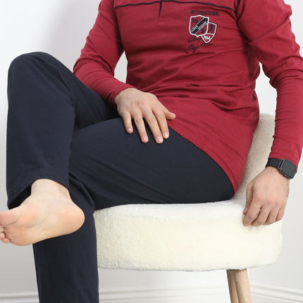 Erkek Pijama Takımı Bordo - 20219.1838.