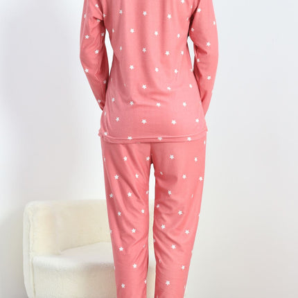 Süet Pijama Takımı Pembe - 40003.1049.