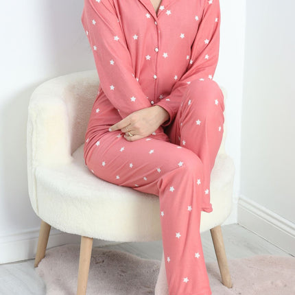 Süet Pijama Takımı Pembe - 40003.1049.