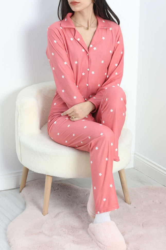 Süet Pijama Takımı Pembe - 40003.1049.