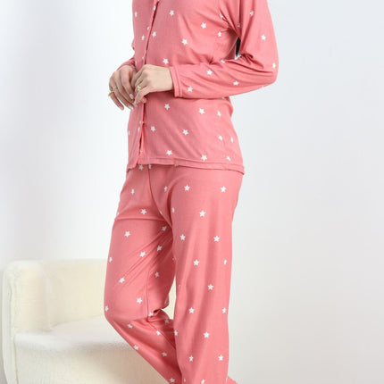 Süet Pijama Takımı Pembe - 40003.1049.