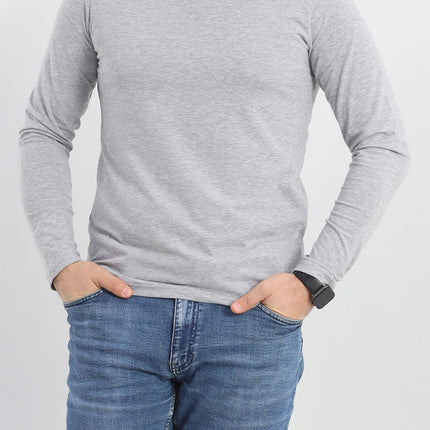 Bisiklet Yaka Erkek İnce Sweat Gri - 21483.200.