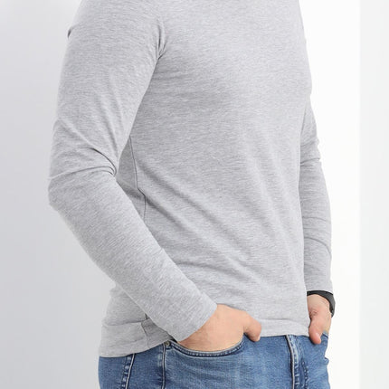 Bisiklet Yaka Erkek İnce Sweat Gri - 21483.200.