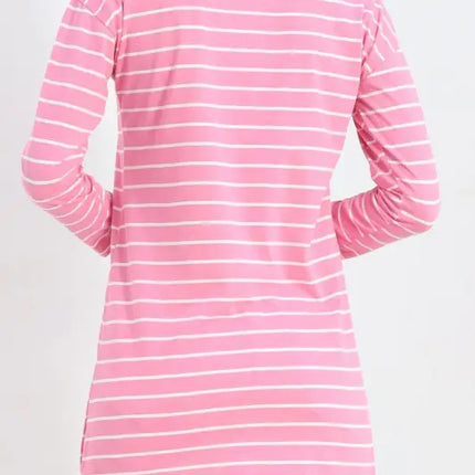 Çizgili Tunik Pembe - 11313.1567. - Beden