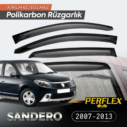 Dacia Sandero 2007-2013 Cam Rüzgarlığı V2 Düz