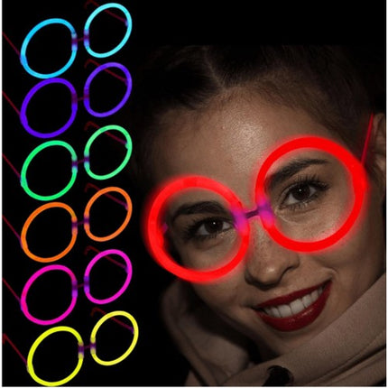 Glow Stick Yuvarlak Gözlük 12 Adet