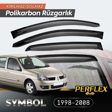 Renault Symbol 1998-2008 Cam Rüzgarlığı V2 Düz